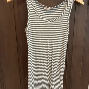 Ingrid and Isabel gray and white striped tank top size small